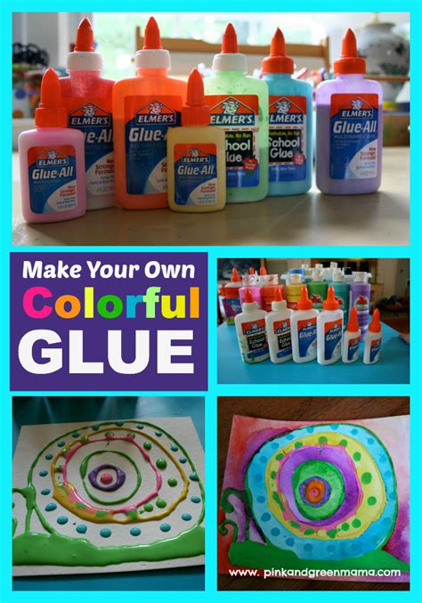 Pink And Green Mama Favorite Elmers Glue Projects Kid Friendly Art