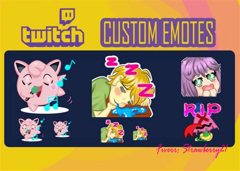 Create Custom Twitch Discord Emotes And Badges By Strawberry21 Fiverr
