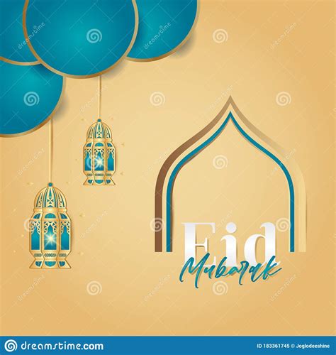 Eid Mubarak Vector Design For Banner Print And Greeting Background