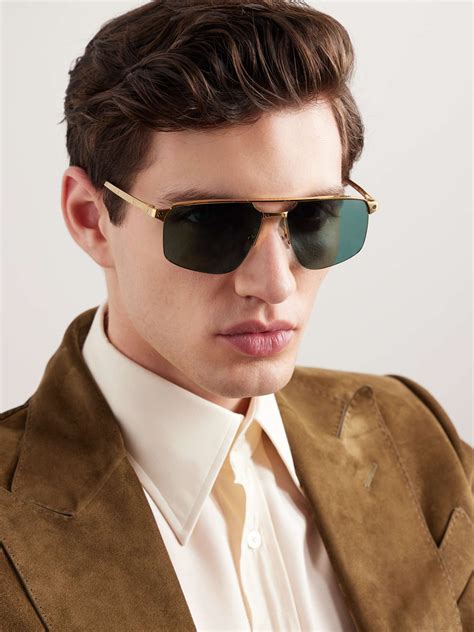 Cartier Eyewear Aviator Style Gold Tone Sunglasses For Men Mr Porter