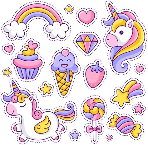 Papercraft Labels Stickers And Tags Paper Party And Kids Unicorn Stickers