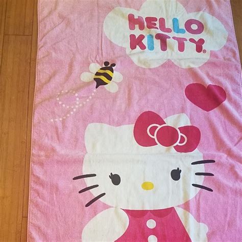 Hello Kitty Bath Hello Kitty Beach Towel Pink And Red Poshmark