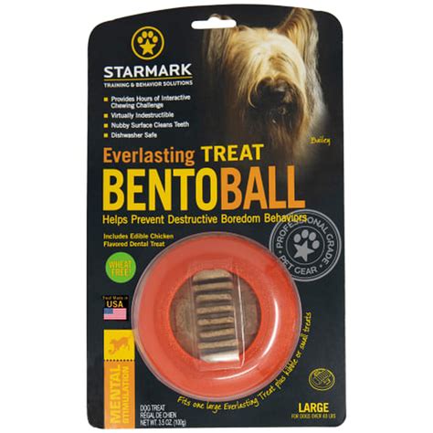 Everlasting Treat Bento Ball Dog Chew Toy By Starmark Large