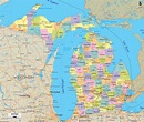 Detailed Political Map of Michigan - Ezilon Maps
