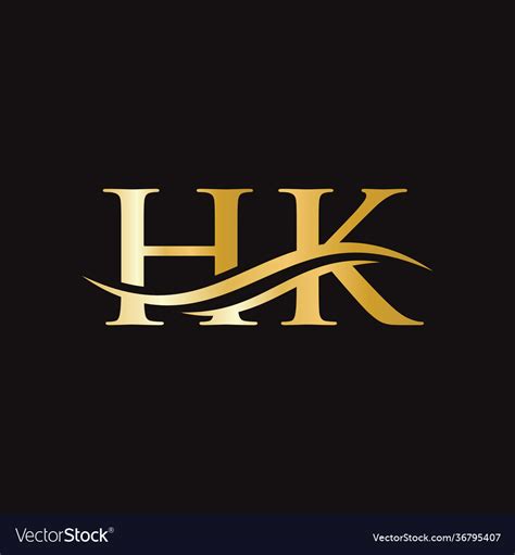 Modern Hk Logo Design For Business And Company Vector Image