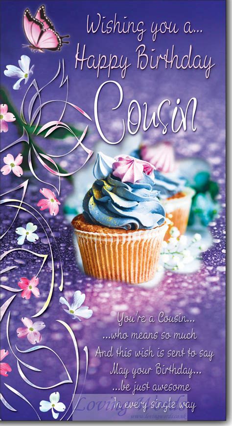Happy Birthday Cousin Greeting Cards By Loving Words