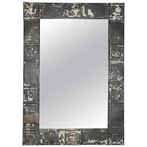 Find tin ceiling tiles from a vast selection of mirrors. Industrial Style Tin Ceiling Tile Mirror For Sale at 1stDibs