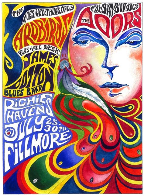 Fillmore Concert Poster 1967 With The Doors The Yardbirds James