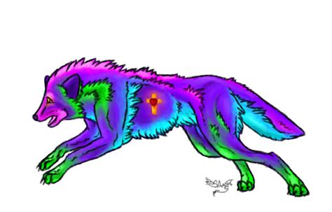 Neon Wolf By Aquascale On Deviantart