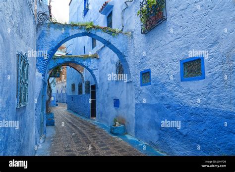 The Beautiful Medina Of Chefchaouen The Blue Pearl Of Morocco Stock