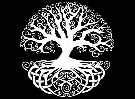 Celtic Knot Tree Of Life 4 Black 636 Or White 915 Fused Glass Decal