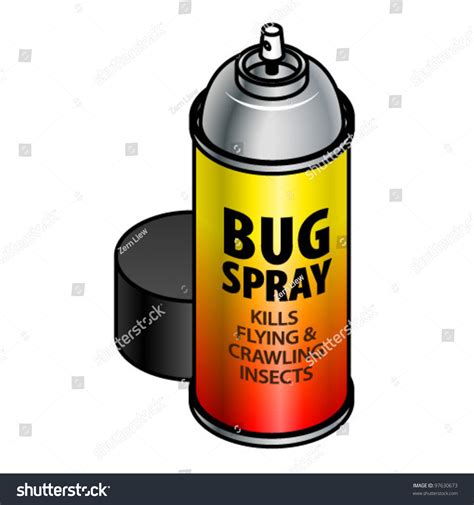 A Can Of Bug Spray Stock Vector Illustration 97630673 Shutterstock