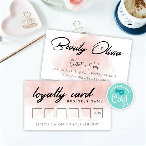 free editable loyalty card template word printable templates
