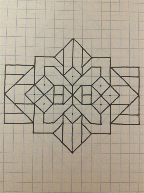 Graph Paper Drawings Graph Paper Art Easy Drawings Geometric Drawing