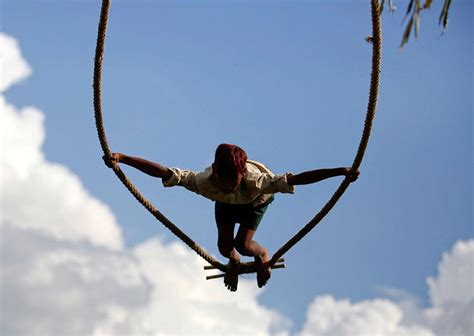 Dashain Aayo Swinging On Traditional Linge Ping The Himalayan