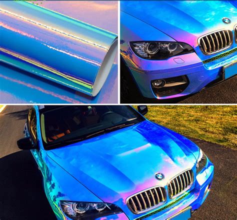 Car Color Changing Holographic Iridescent Vinyl Sticker Adhesive Rolls