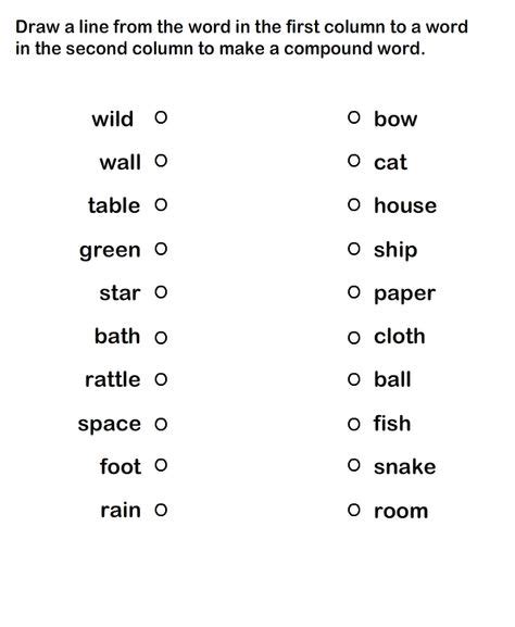 Compound Words Printable Worksheets For Practice Grammar Worksheets