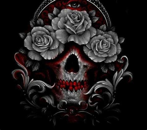 Skulls And Roses Wallpapers Top Free Skulls And Roses Backgrounds Wallpaperaccess