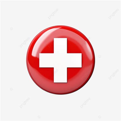 Símbolo De Marca De Cruz En Estilo 3d Botón De Marcas De Cruz Roja Png