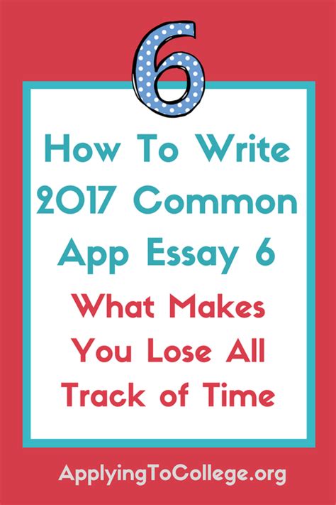 We will retire the seldom used option about solving a problem and replace it with the following: How To Write 2017 Common App Essay 6 what makes you lose ...