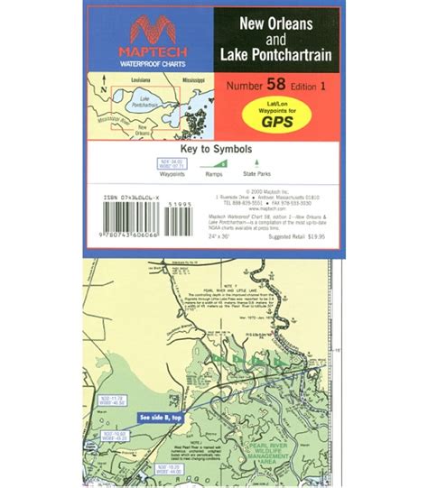 New Orleans And Lake Pontchartrain Waterproof Chart Richardsons Maptech