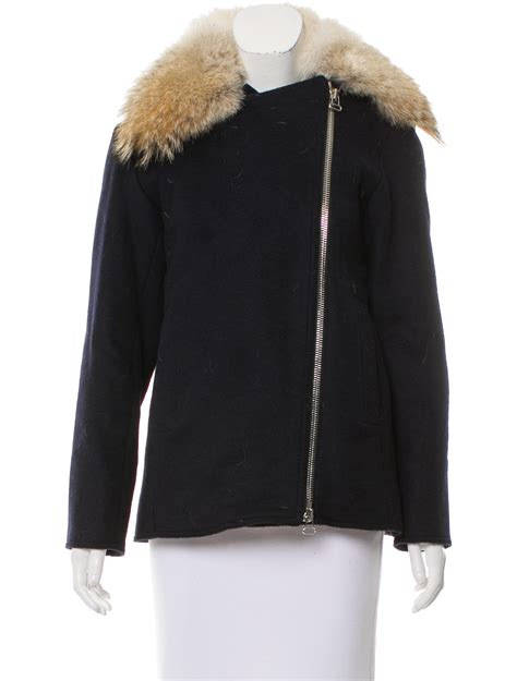 Derek Lam Fur Collar Virgin Wool Coat Clothing Der30767 The Realreal