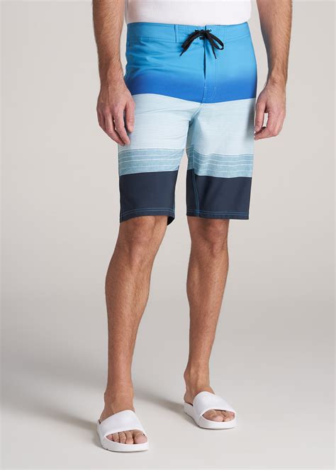 Long Board Shorts For Tall Guys Board Shorts With Blue Green Stripe American Tall