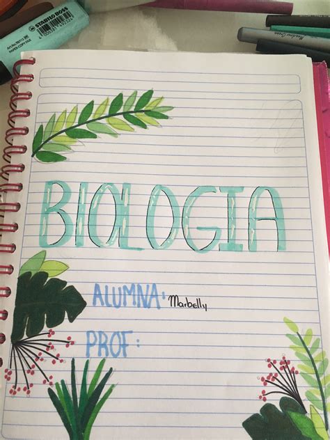 Portada Bonita Para Biologia Portadas Para Cuadernos Images