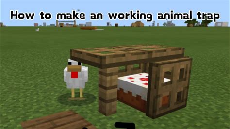 How To Make An Working Animal Trap In Minecraft 🐓 Youtube