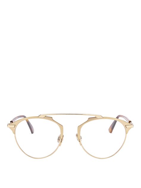 Glasses Dior Diorsorealrise Gold Tone Eyeglasses Diorsorealo000