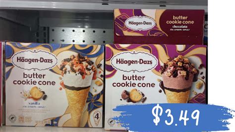 349 Haagen Dazs Butter Cookie Ice Cream Cones At Kroger Southern