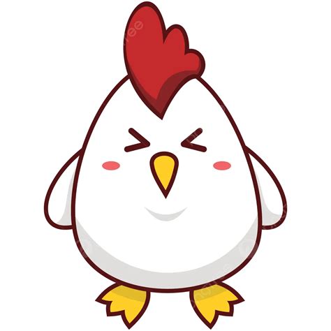 Ayam Jago Lucu Vektor Imut Ayam Jantan Ayam Png Dan Vektor Dengan