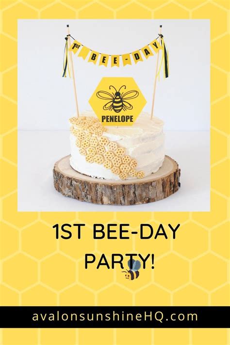 1st Bee Day Cake Topper Video Video Bee Birthday Theme Bee