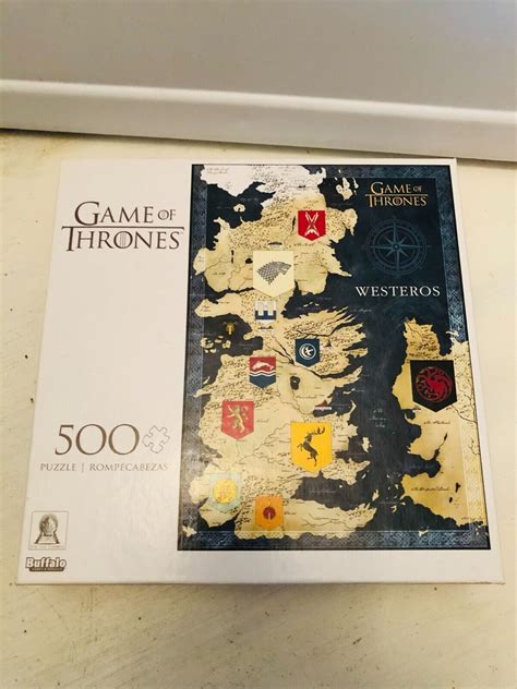New In Box Game Of Thrones Map Of Westeros 500 Piece Puzzle 4616538209