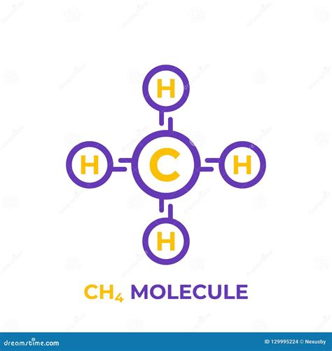 Methane Ch4 Molecule Vector Illustration Stock Vector Illustration Of