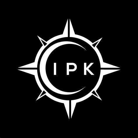 ipk resumen tecnología circulo ajuste logo diseño en negro antecedentes