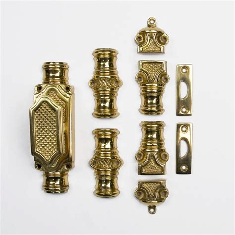 Mini Barcheski Brass Cabinet Cremone Bolt Antique Brass Signature