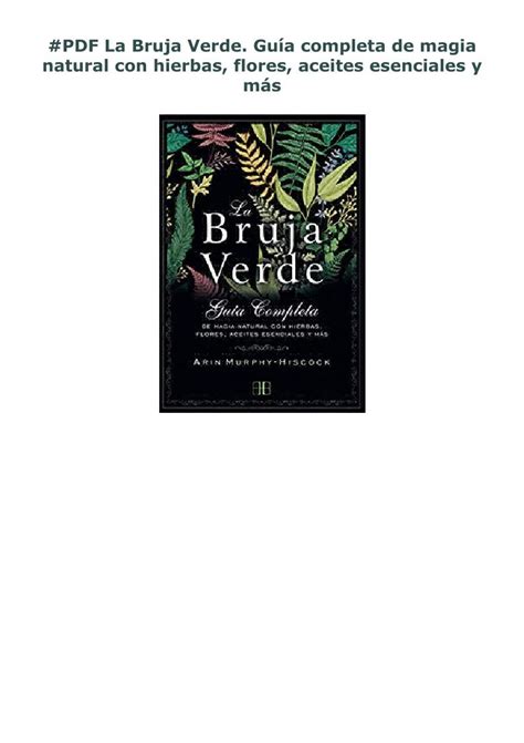 Estamos libro gratis es una de las tiendas en línea favoritas para comprar la bruja verde pdf a precios mucho más bajos de lo que pagaría si compra en amazon y otros servicios similares. La Bruja Verde Pdf Gratis : Los Misterios De La Bruja ...