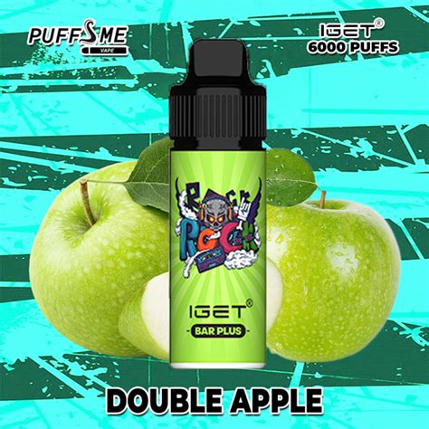 Buy Iget Bar Plus 6000 Puffs Double Apple Online Puffsme