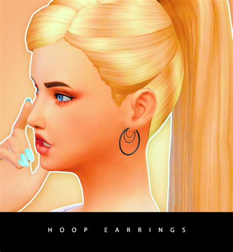 Hoop Earrings How To Make Earrings Sims 4 Mm Cc Maxis Match