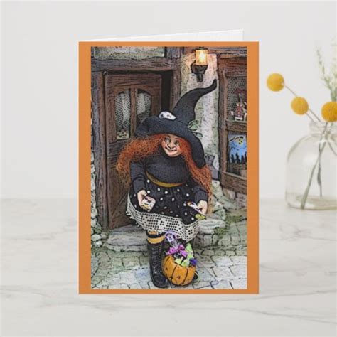 Happy Halloween Witch Greeting Card Happy Halloween