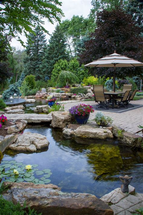 Garden Patio Pond Fountains Backyard Ponds Backyard Backyard Oasis