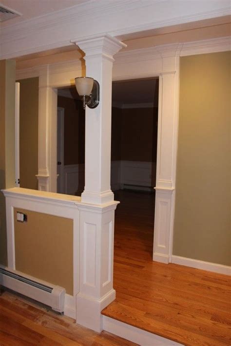One of the biggest mistakes that people make when decorating tall walls is they get the scale all wrong. Half Wall With Column - Smartvradar.com - Smartvradar.com