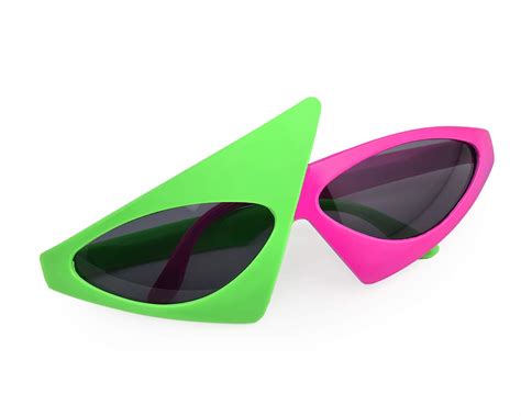 scspecial novelty party sunglasses 80s asymmetric glasses hot pink neon green glasses hip hop