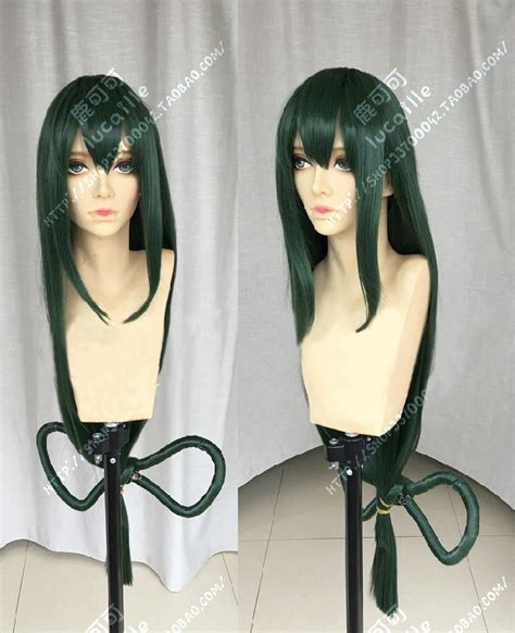 Free Shipping 120cm Long Straight Dark Green My Hero Academia Boku No