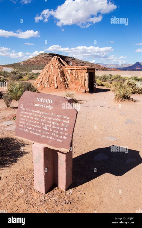 One Of The Traditionally Built Native American Houses That Are Part Of