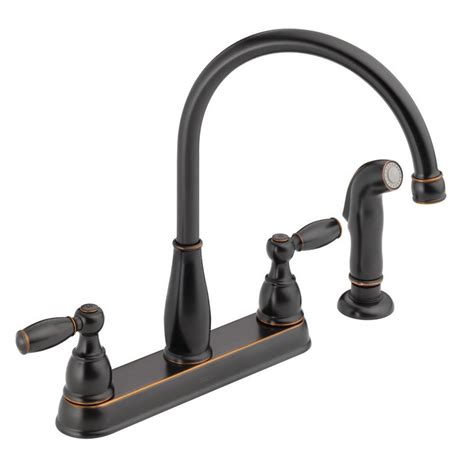 Update your kitchen or bathroom with this deal from the home depot! Delta Foundations 2-Handle Standard Kitchen Faucet with ...