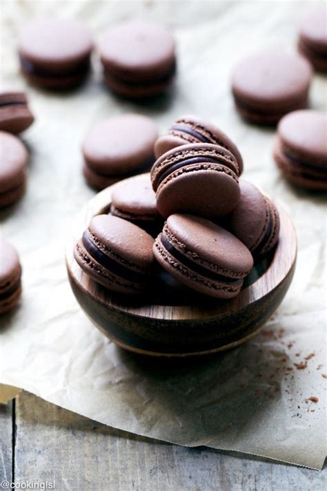 Chocolate Macarons With Chocolate Peppermint Ganache Recipe Cooking