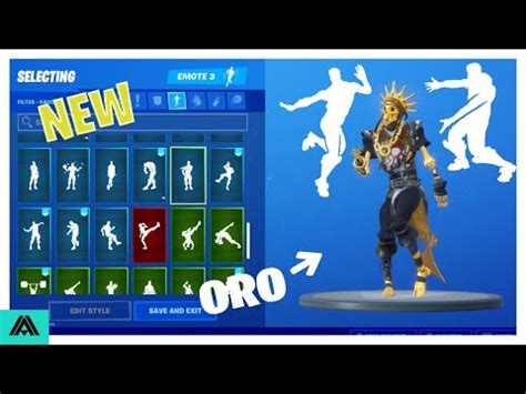 The leaks indicated that it would be the 100th level reward but you've already proven that it's not. Fortnite Oro Skin Showcase with Emotes - YouTube