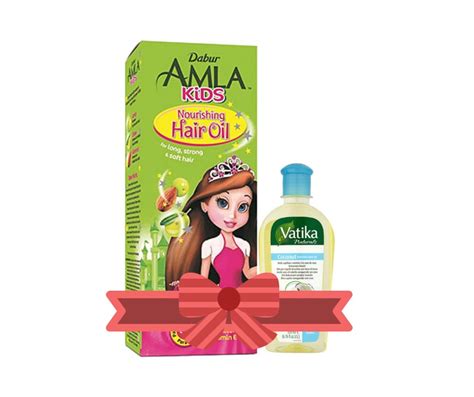 The new vatika enriched coconut hair oil enriched with 7 ayurvedic herbs like amla, brahmi, henna, kapur, lemon, bahera & harar along with goodness of coconut. Promotional Pack DABUR Amla Kids Hair Oil 200ml + VATIKA ...